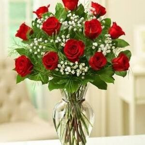 Dozen Roses Arrangement